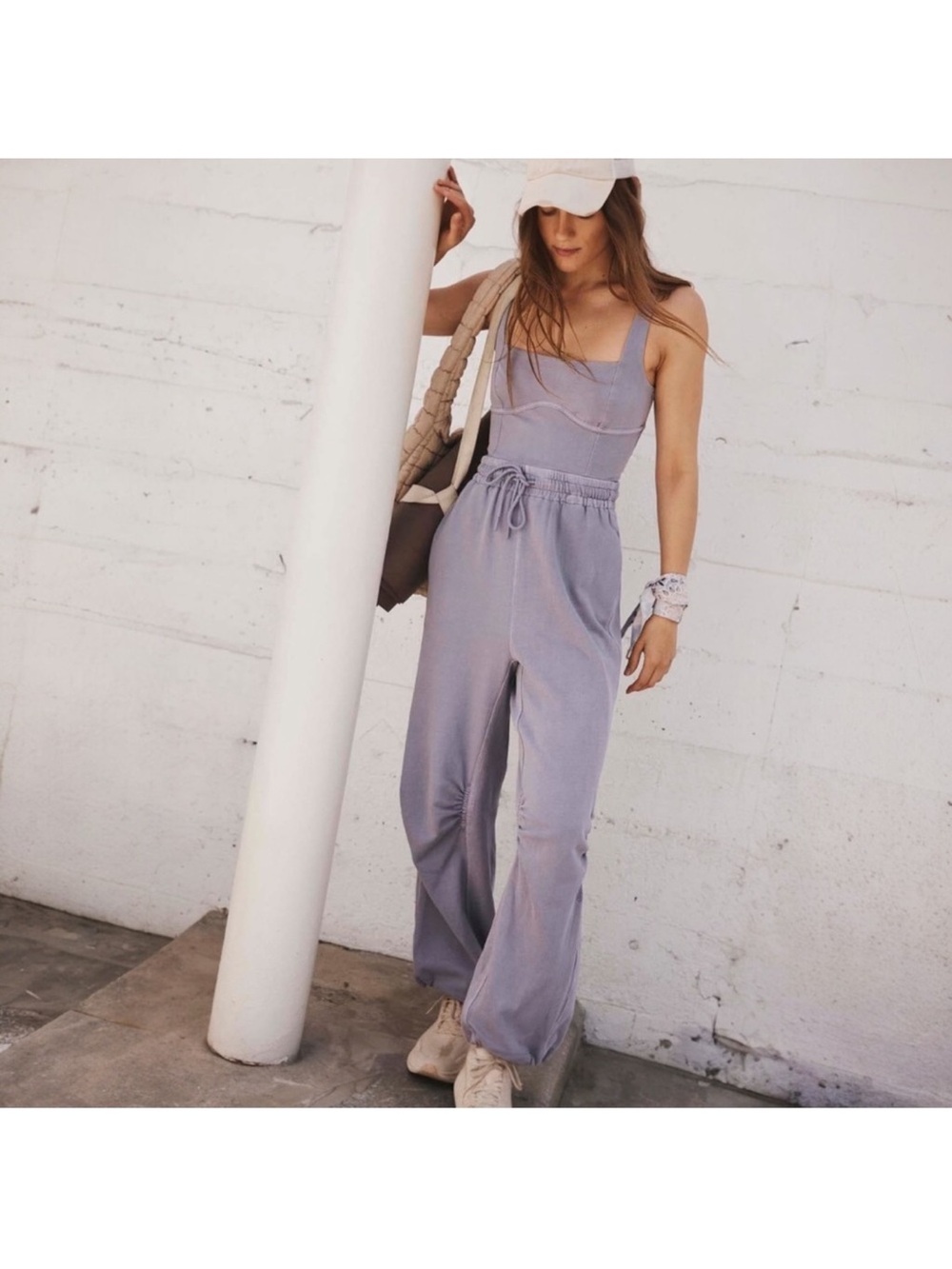 Free People Movement Inbound Jumpsuit Romper Size M Athleisure Comfy Sporty NEW